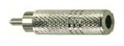 Klinkenkupplung 6,3 mm / mono - Cinchstecker, nickel - Dreitec 1810