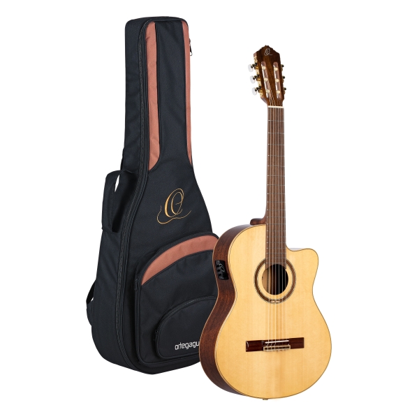 Ortega RCE-138SN - small neck - Sattelbreite: 48mm - massive kanadische Fichtendecke - inkl. Gigbag