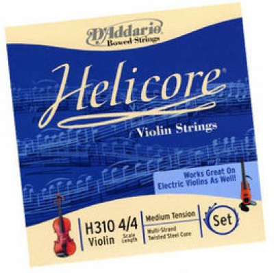 D`Addario "Helicore" D - Titanium umsponnen - 4/4 - mittel - mit Kugel