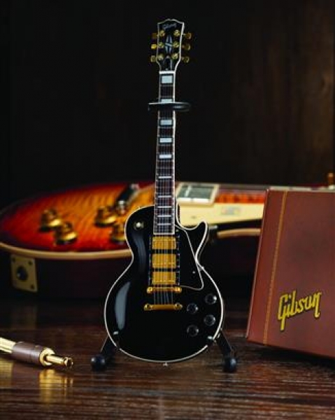 Gibson™ - Les Paul™ Custom - Ebony - inkl. Gitarrenständer und Geschenkbox