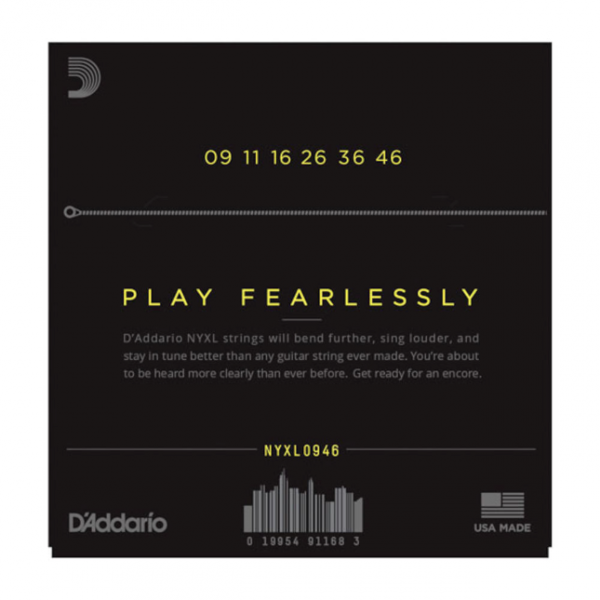 D`Addario NYXL0946 Nickel Wound, Super Light Top / Regular Bottom, 09-46