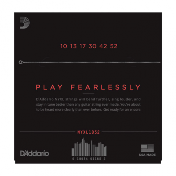D`Addario NYXL1052 Nickel Wound Electric Guitar Strings, Light Top / Heavy Bottom, 10-52