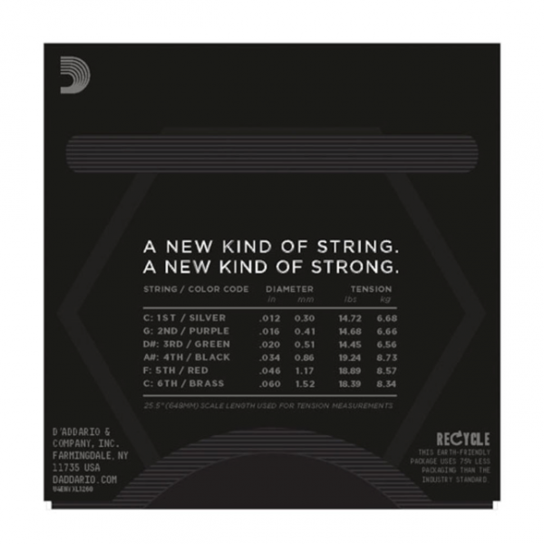 D`Addario NYXL1260 Nickel Wound, Extra Heavy, 12-60