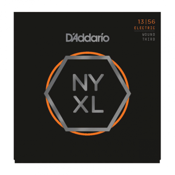 D`Addario NYXL1356W Nickel Wound, Medium Wound 3rd, 13-56