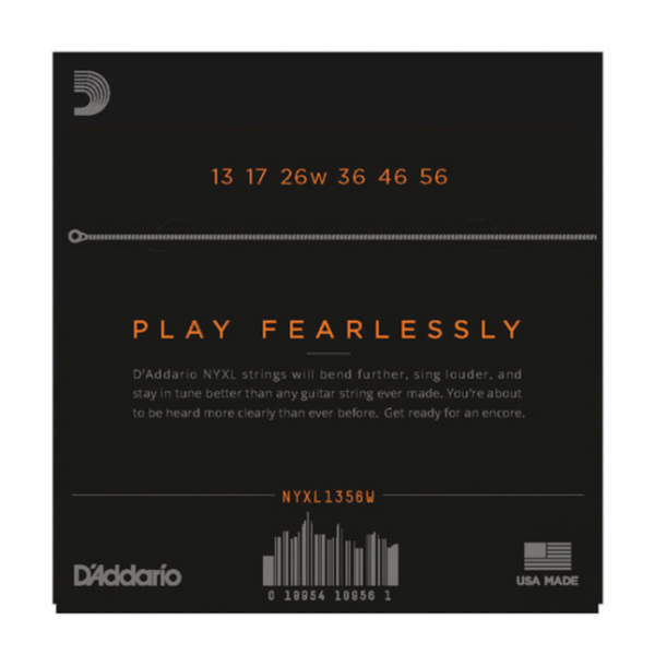 D`Addario NYXL1356W Nickel Wound, Medium Wound 3rd, 13-56