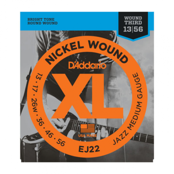 D`Addario EJ22 Nickel Wound, Jazz Medium, 13-56