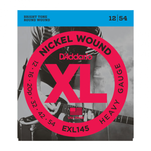 D`Addario EXL145 Nickel Wound, Heavy, Plain 3rd, 12-54