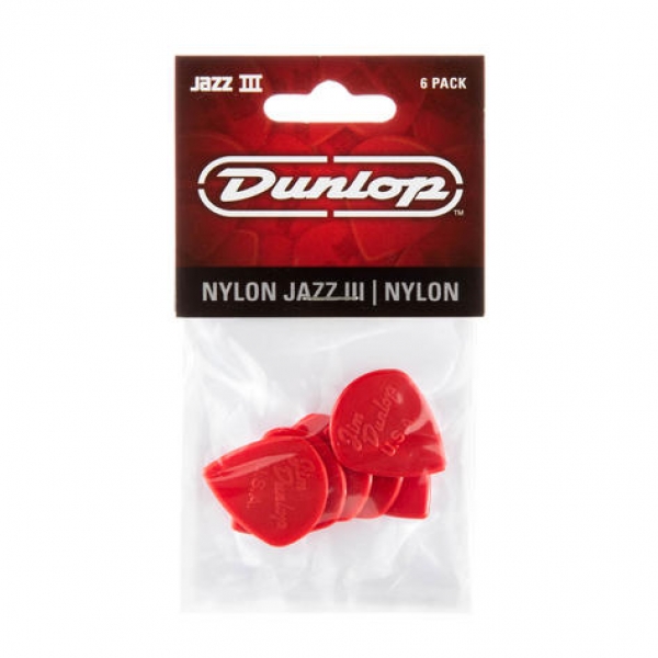 Dunlop Jazz III - Stärke 1,38mm - Player`s Pack - 6 Stück