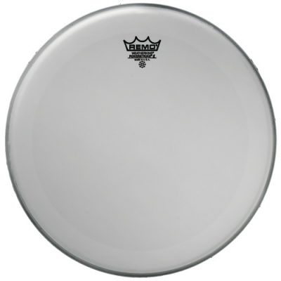 Remo Snarefell Powerstroke X - weiss aufgeraut Snare - 14" mit Dämpfungsring - PX-0114-BP