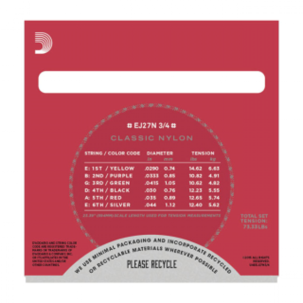 EJ27N 3/4 Student - Nylon Fractional - Normal Tension