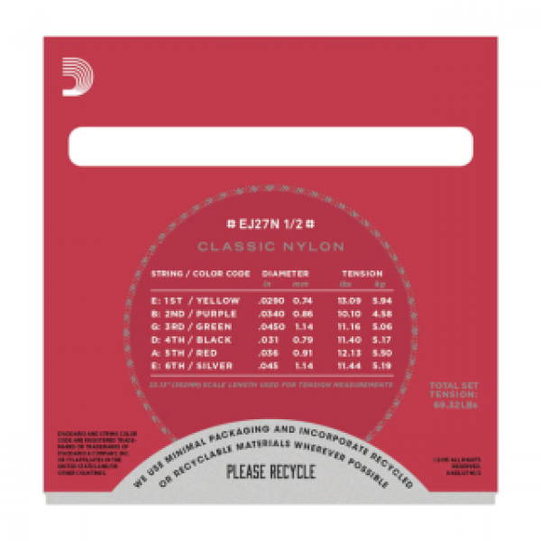 EJ27N 1/2 Student - Nylon Fractional - Normal Tension