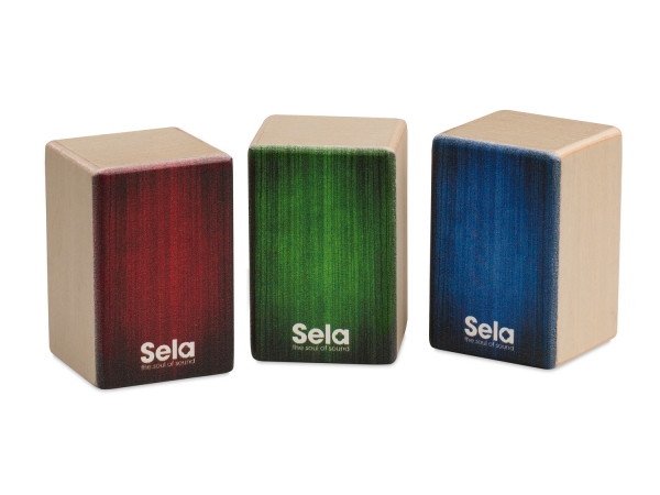 Sela Mini Cajon Shaker 3er-Set - soft - medium - hard